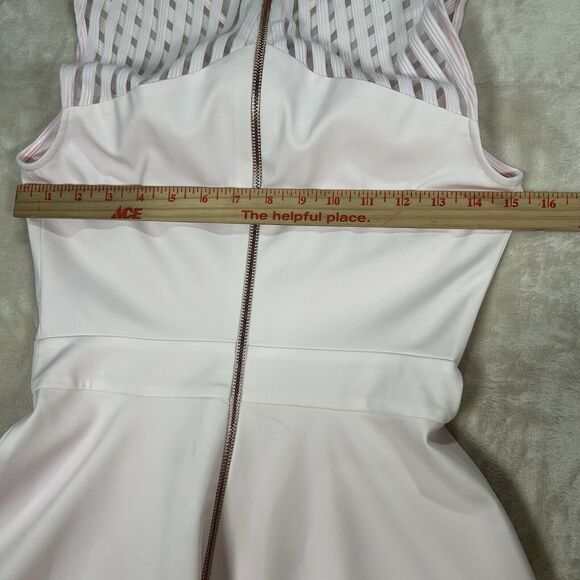 Ted Baker Eleese Mesh Detail Skater Light Pink Dress Women's Size 1 US 4 - Picture 7 of 8